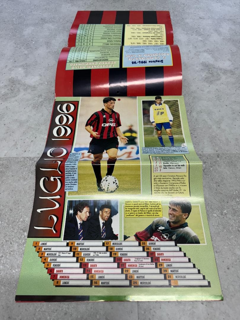 AC MILAN 1995 1996　カレンダー　当時物