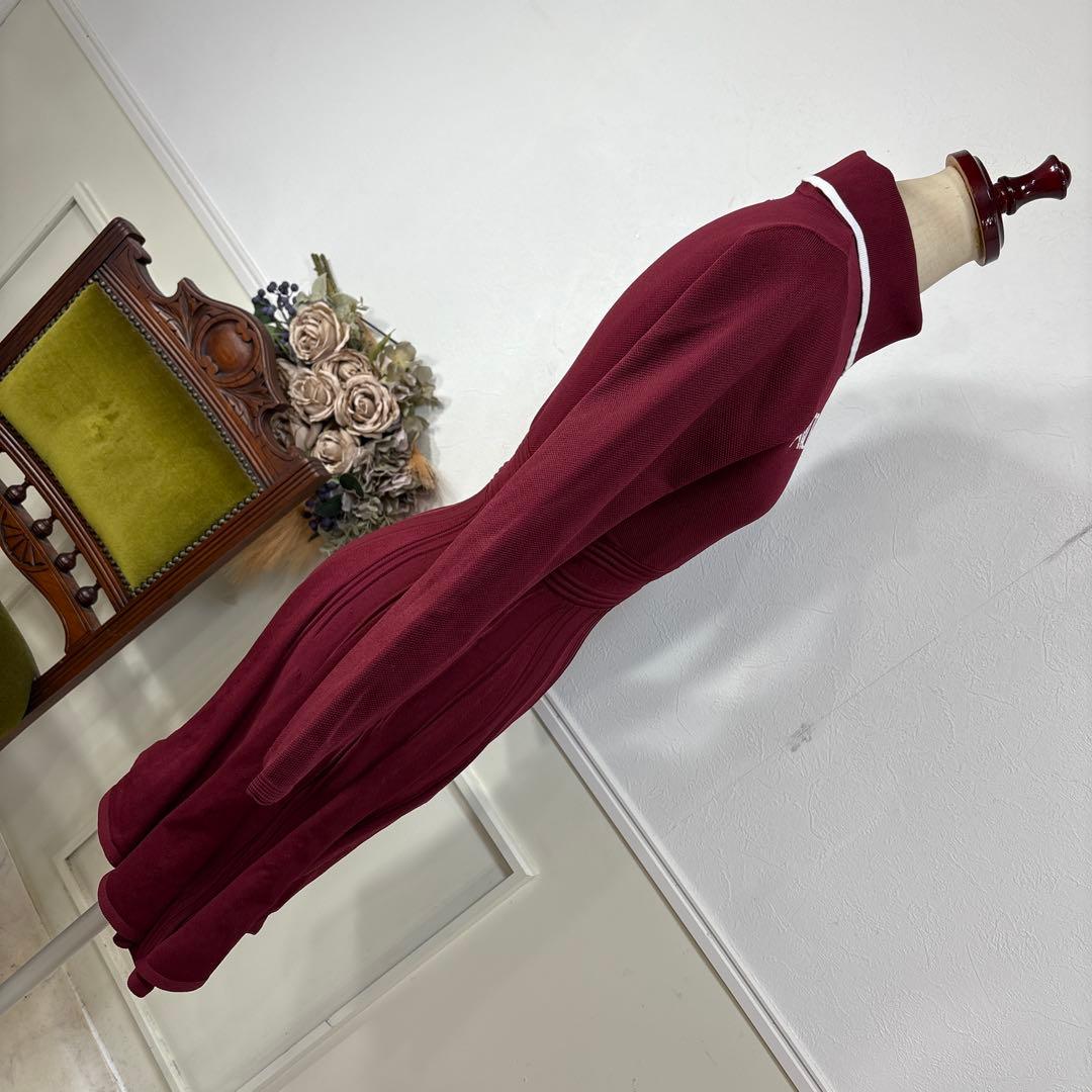 45美品　ACEANDRARE エアリーニット　プリーツワンピース　フィラ
