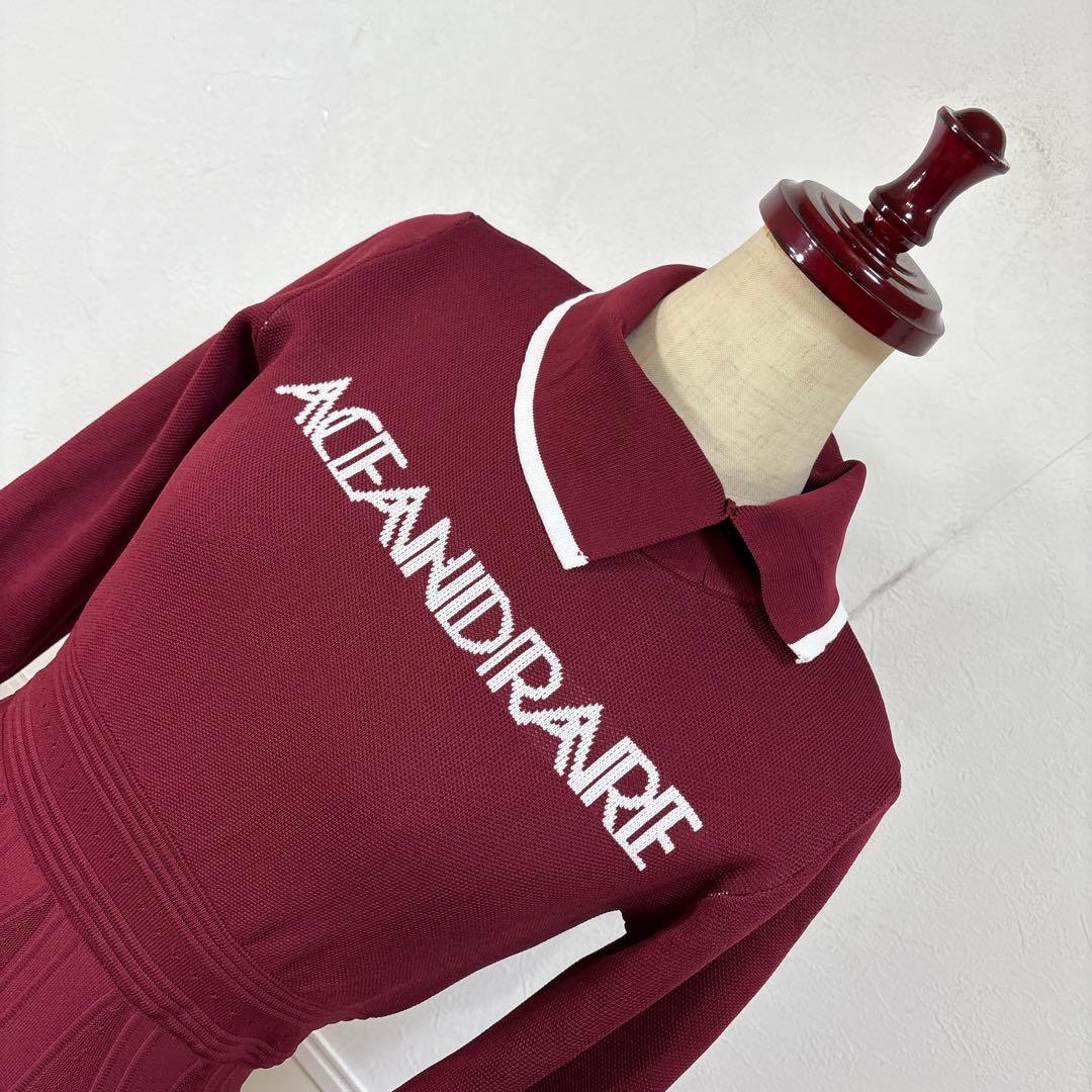 45美品　ACEANDRARE エアリーニット　プリーツワンピース　フィラ