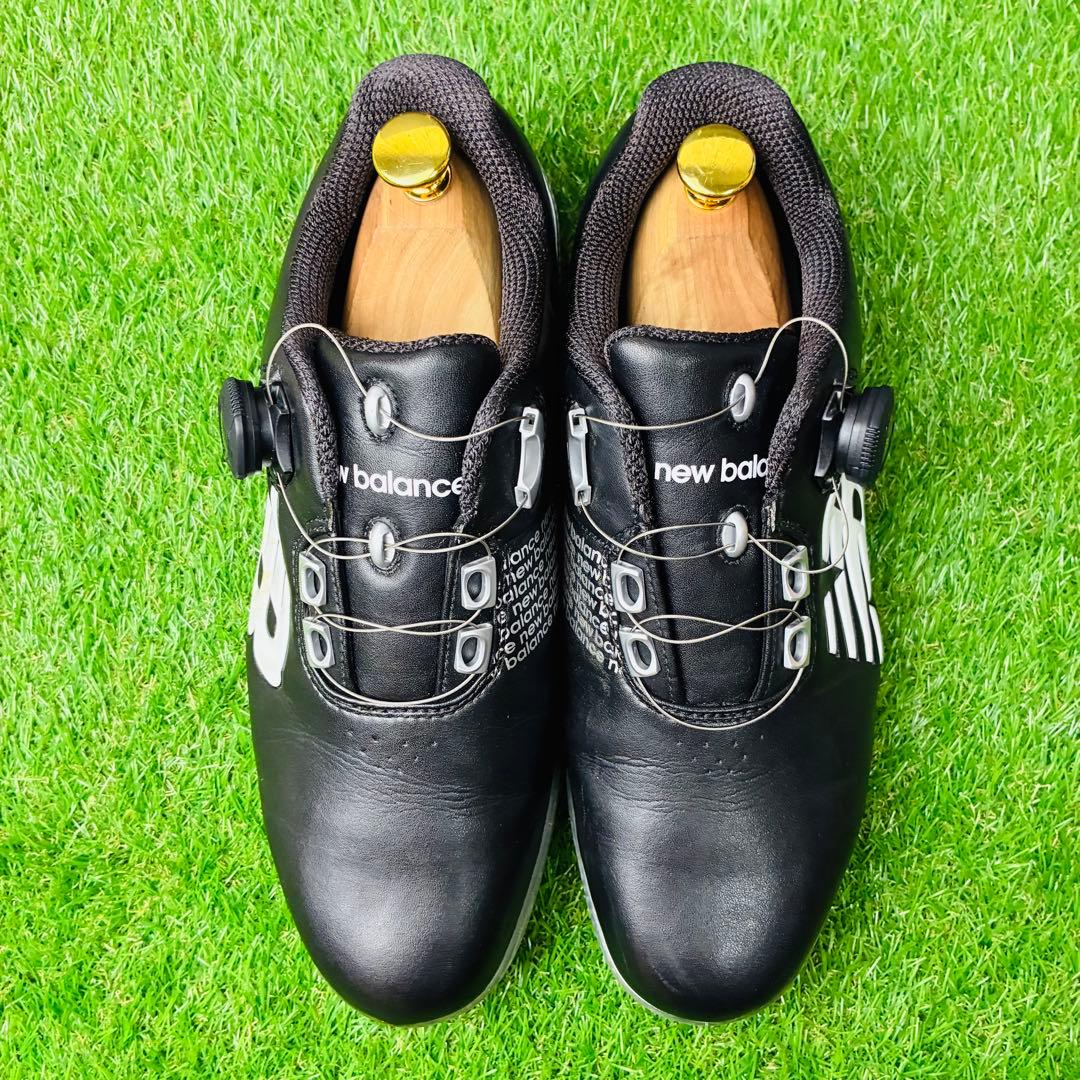 【極美品】new balance M1001B2 ゴルフシューズ 本革 27