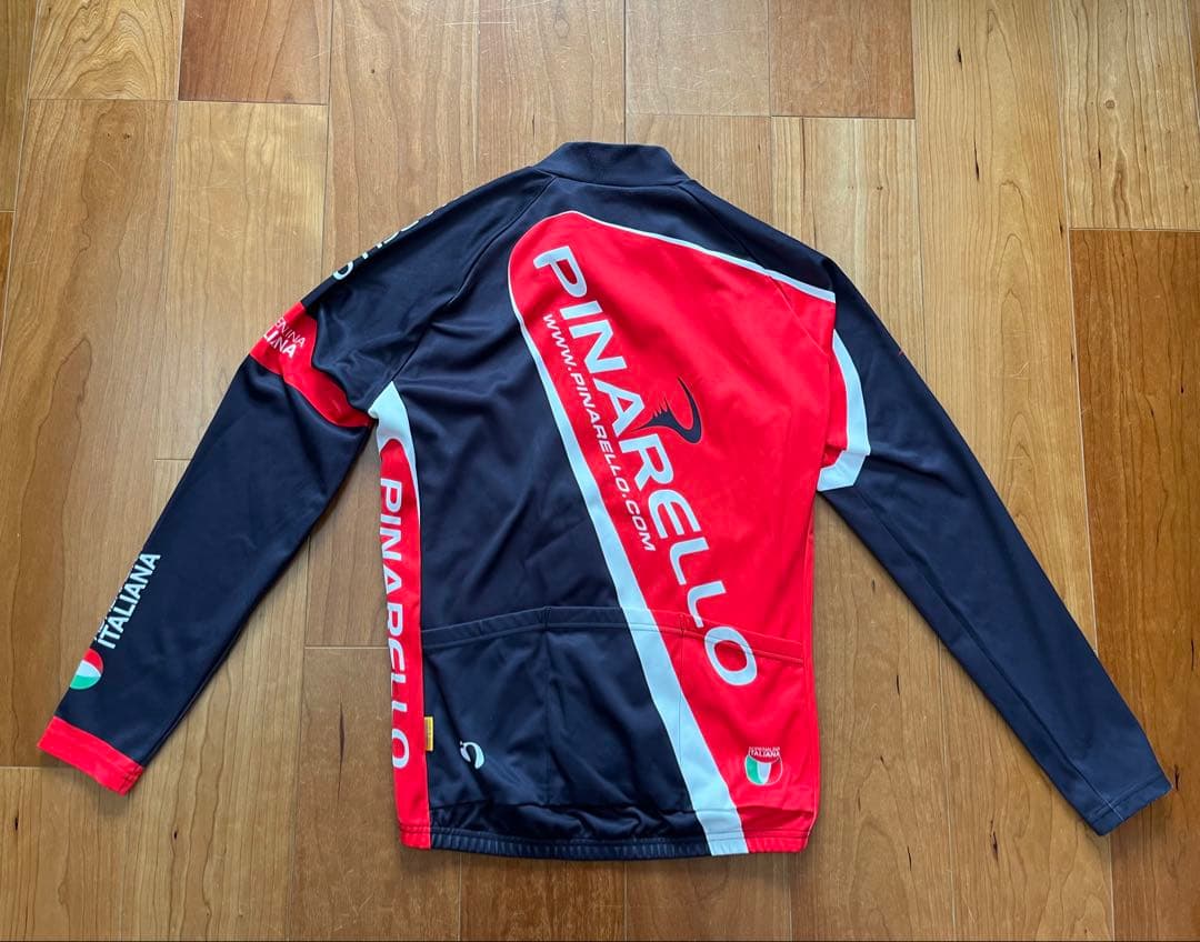 PINARELLO サイクルジャージ 長袖 白/黒/赤