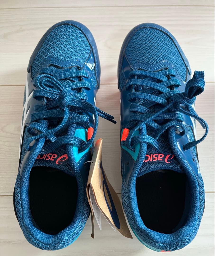 新品 asics 陸上競技用スパイクシューズ ネイビー　24.5cm