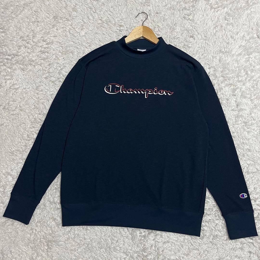 champion チャンピオン モックネック ゴルフウェア メンズ 黒 XL