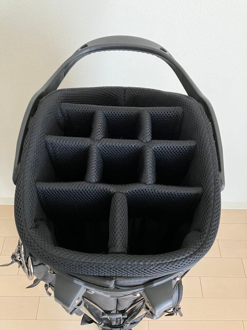 ★希少★☆MANIUNO マニウノ☆ 軽量レザー スタンド式キャディバッグ