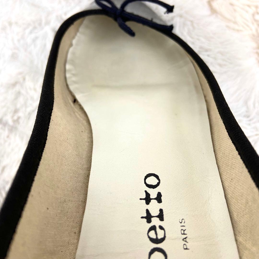 repetto レペット エナメル バレエシューズ フラット ブラック 38