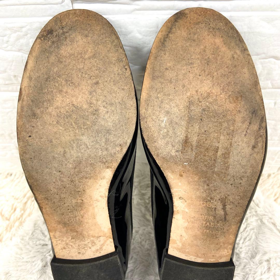 repetto レペット エナメル バレエシューズ フラット ブラック 38