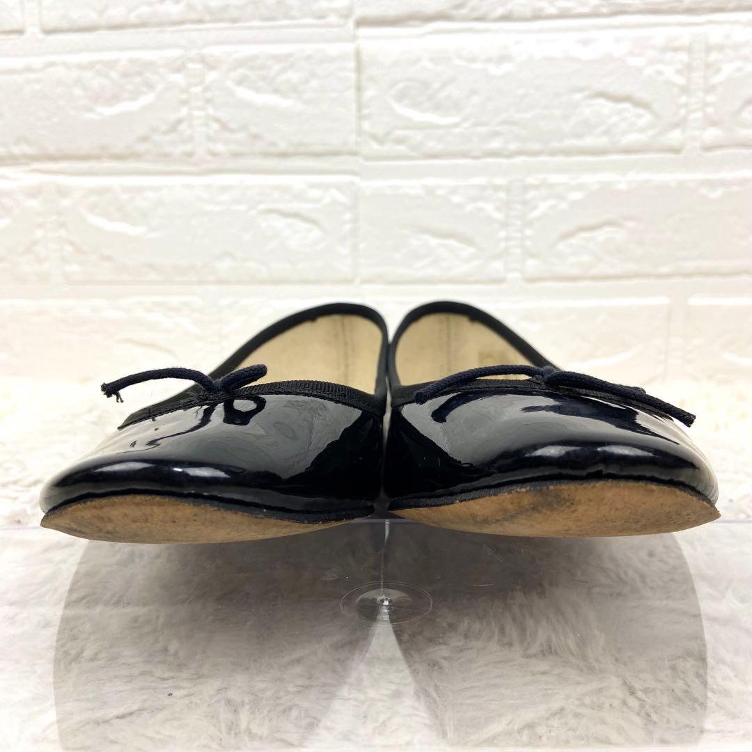 repetto レペット エナメル バレエシューズ フラット ブラック 38