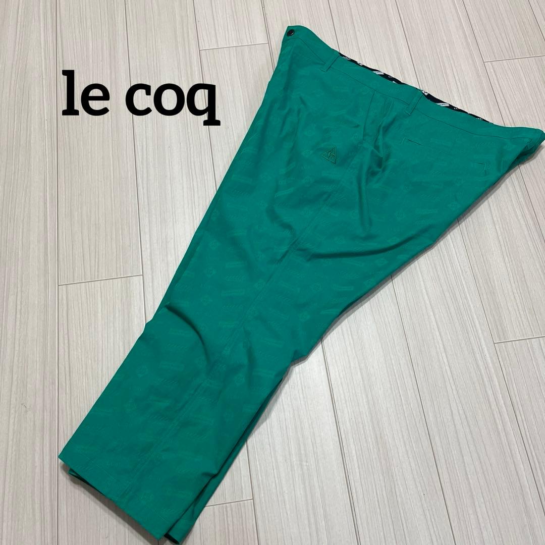 ルコック le coq 大きいサイズ メンズ ゴルフパンツ グリーン 緑