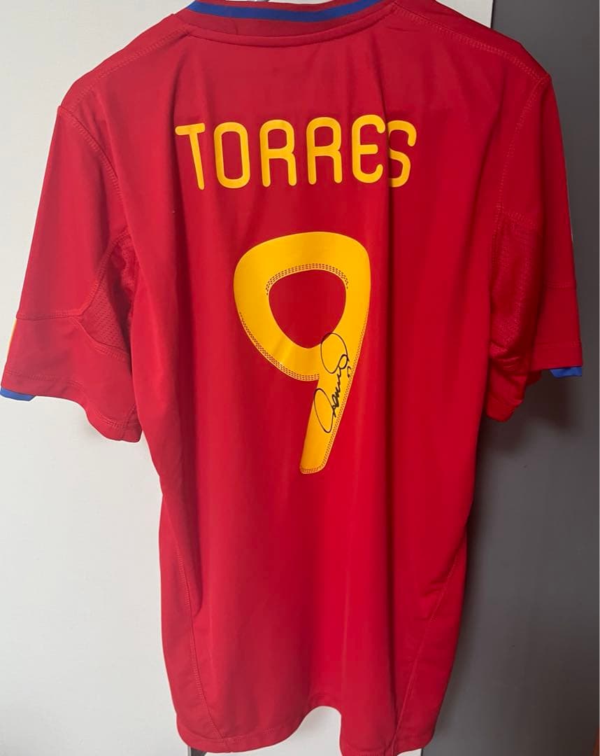 フェルナンドトーレス 直筆サイン入りスペイン代表ユニフォーム