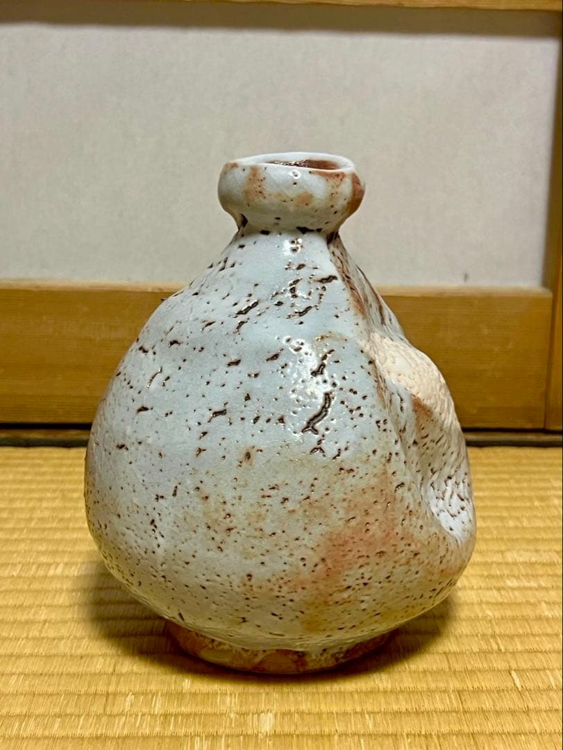 【本物保証】名工 中島一耀 志野 花入 徳禅寺 橘宗義 書付