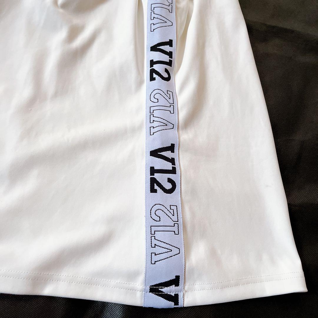 V12 ヴィトゥエルヴ✨23SS サイドテープ モックネック シャツ ゴルフ
