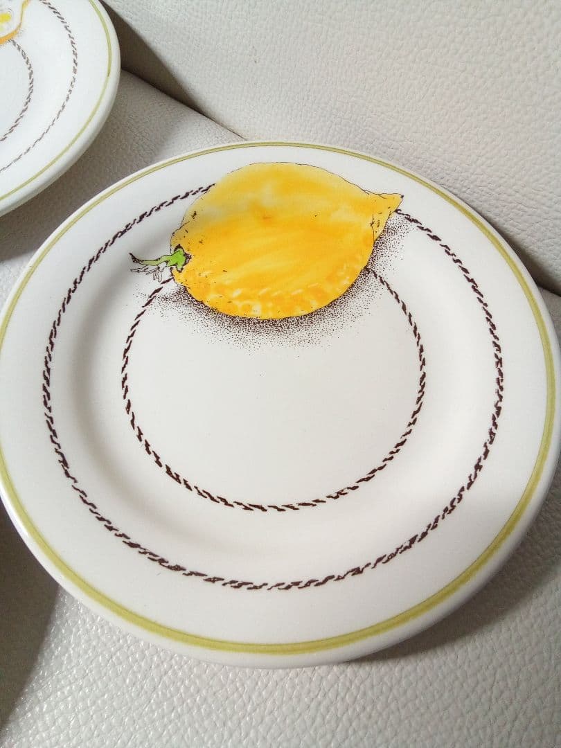 す*か様 Gien ジアン　レモン　ケーキ皿　アンティーク　希少 な 6枚 セッ