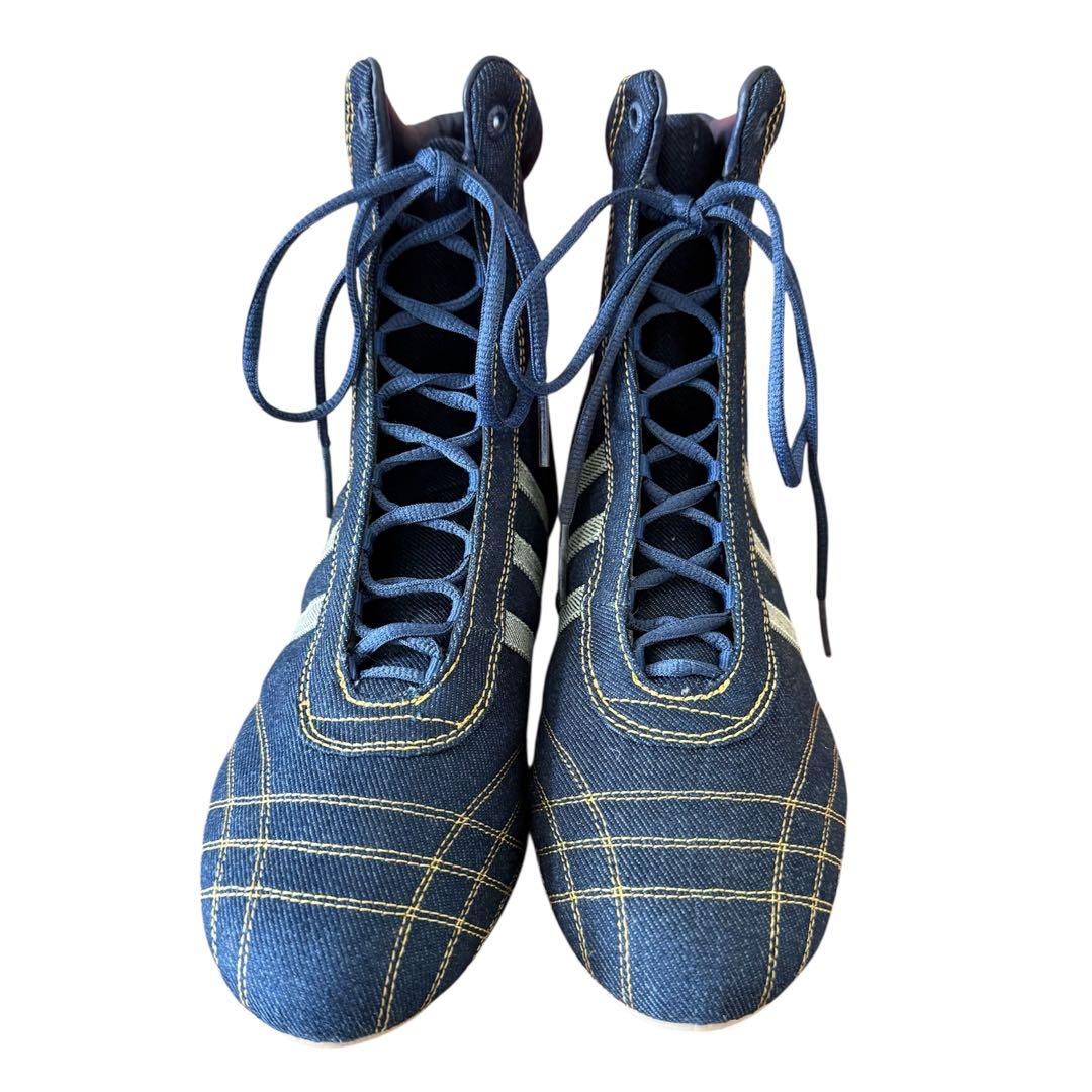 美品☆ adidas ボクシングシューズ 24.5cm デニム ハイカット