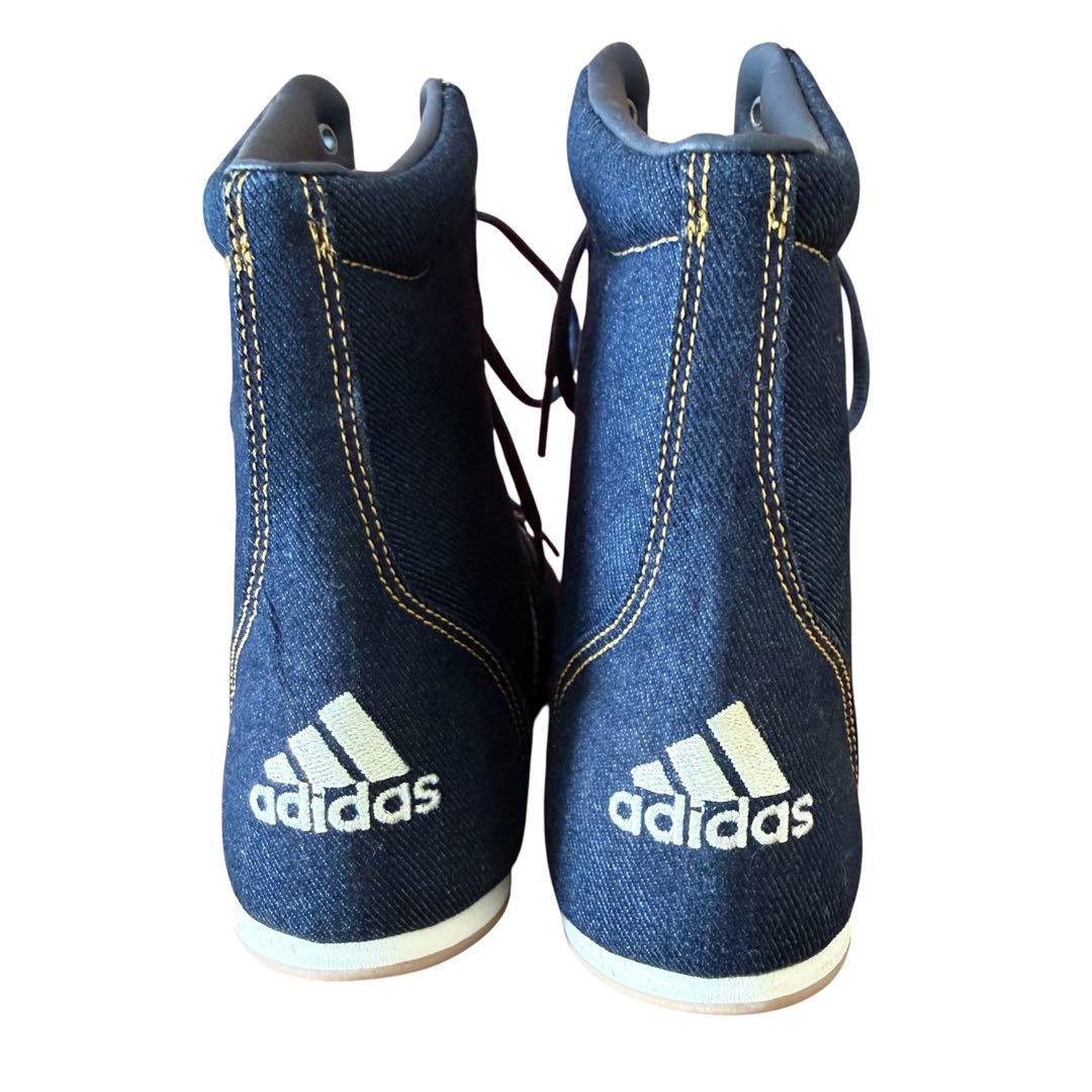 美品☆ adidas ボクシングシューズ 24.5cm デニム ハイカット