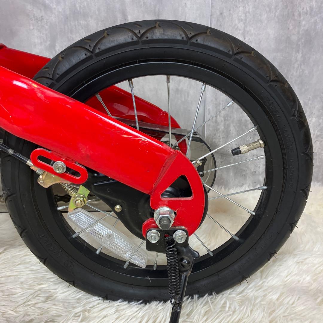 【美品】へんしんバイク　14インチ　赤　スタンド付き
