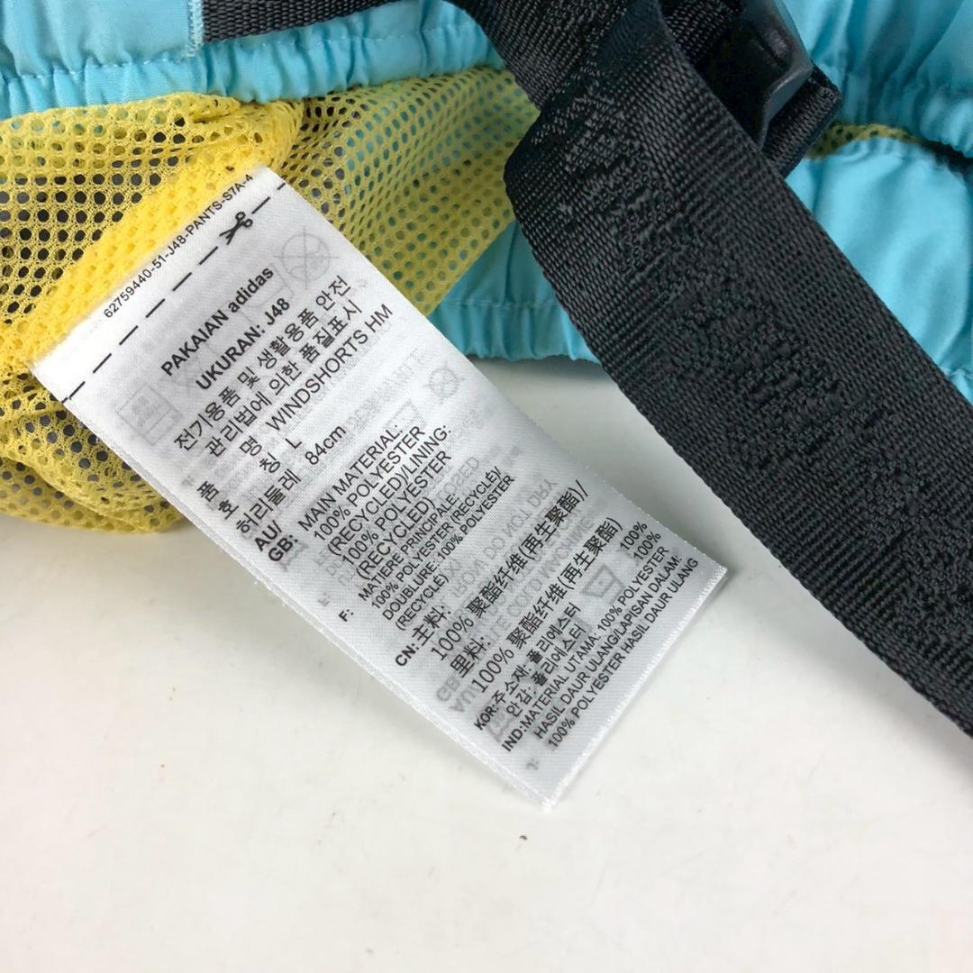 adidas × HUMAN MADE ウィンドショーツ 水色 Lサイズ