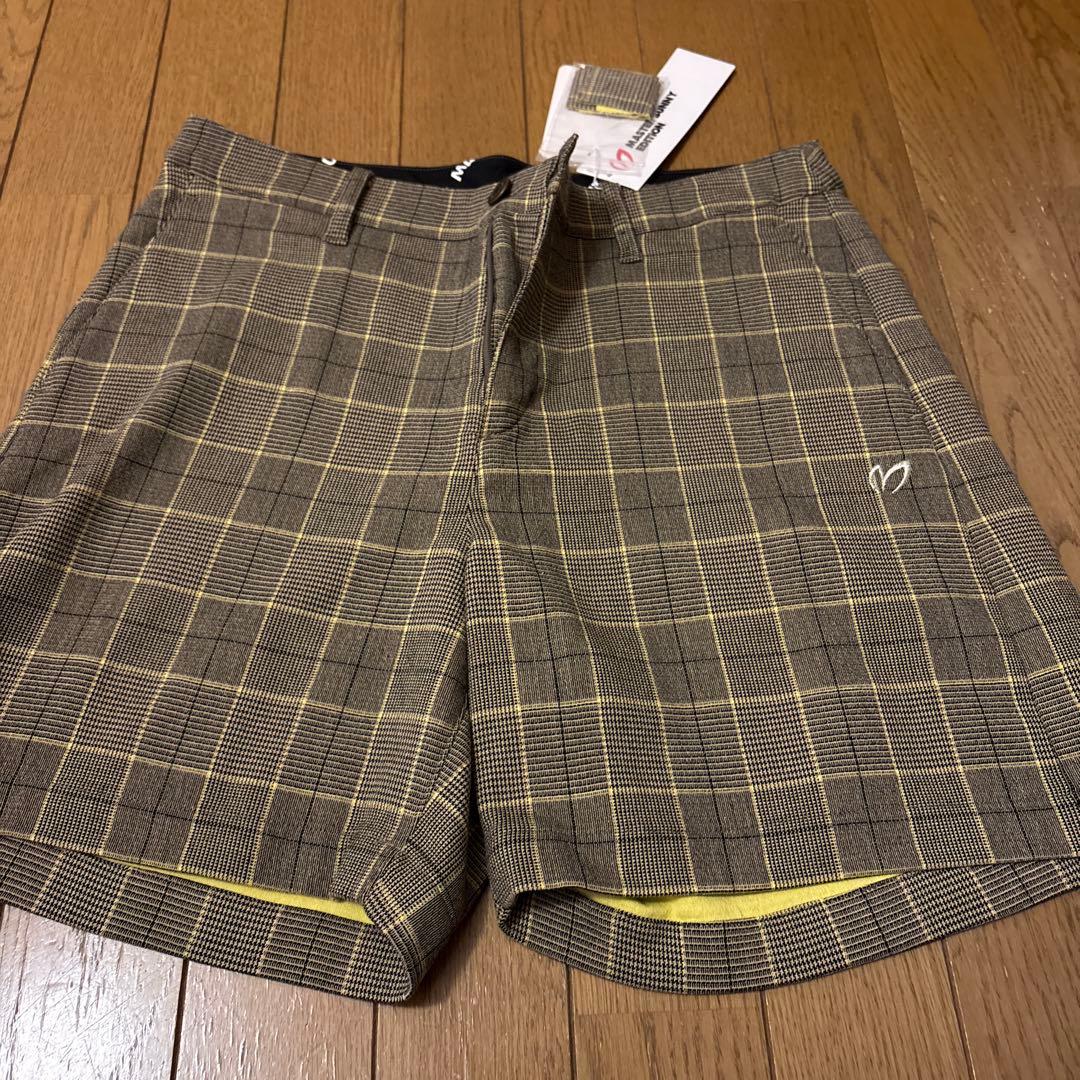 マスターバニー新品タグ付きブラウン系チェックショートパンツ