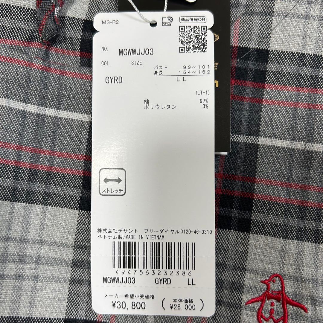 【新品】洗える♡ マンシングウェア タータンチェックノースリーブワンピース LL