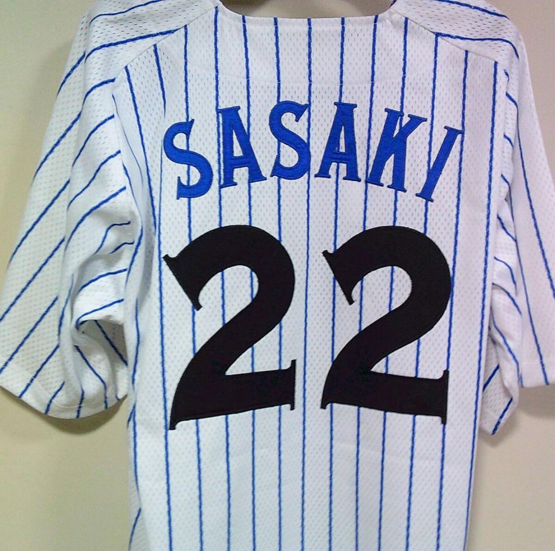 復刻新品O横浜DeNAベイスターズ佐々木 主浩22大魔神ユニフォーム刺繍プロ野球