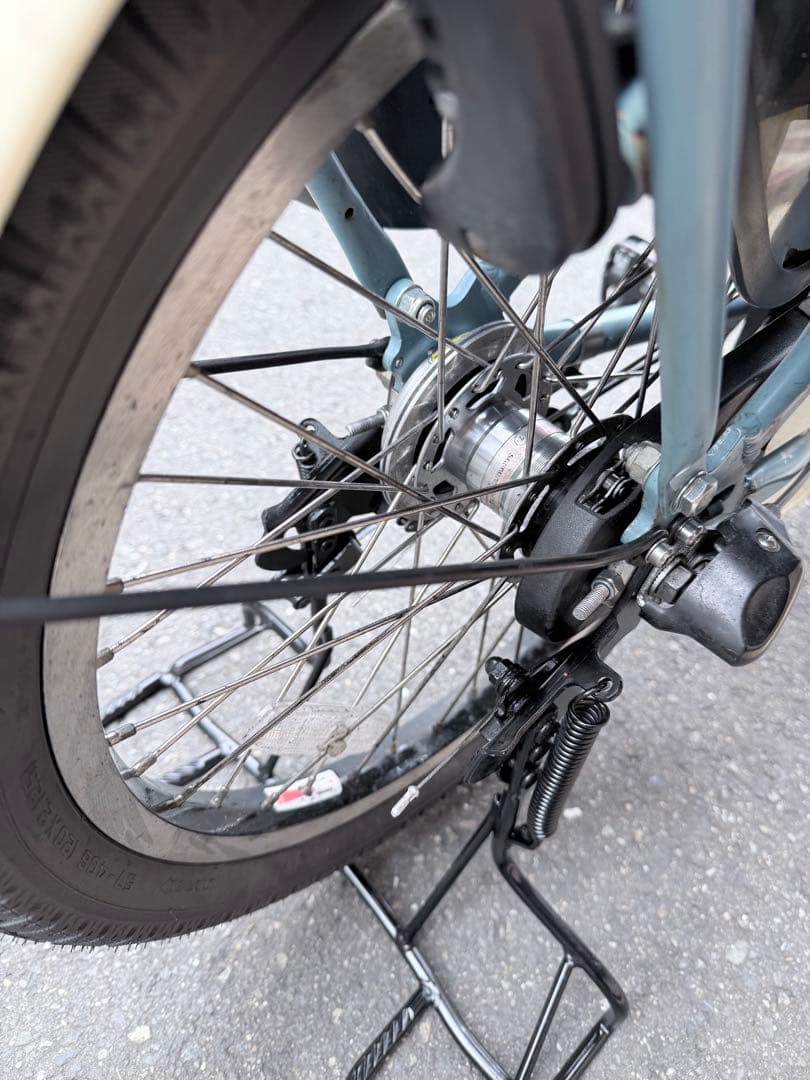 子供乗せ　ヤマハ　水色 電動アシスト自転車 チャイルドシート付き