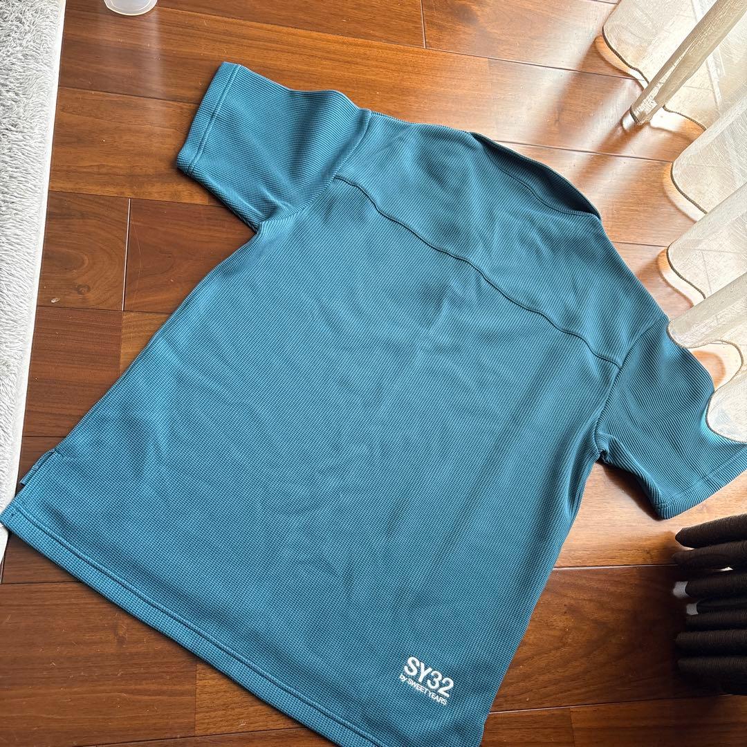 SY32 青 ポロシャツ ゴルフ用