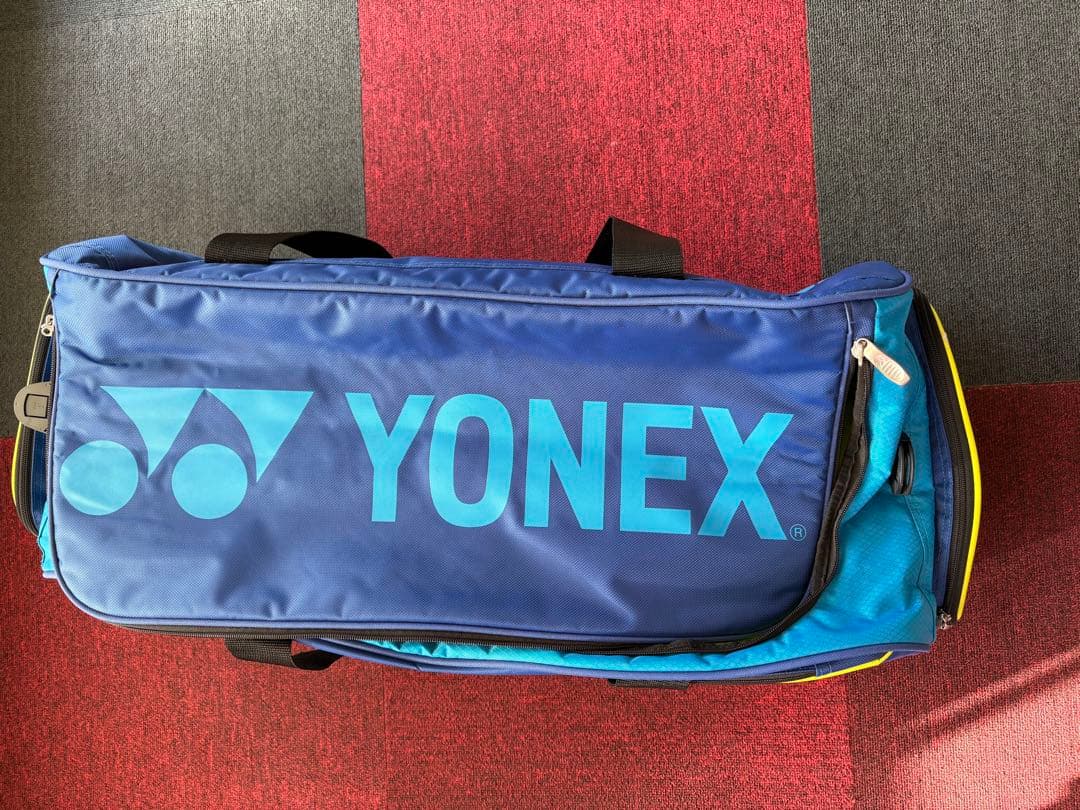 YONEX バドミントンバッグ 青 黄