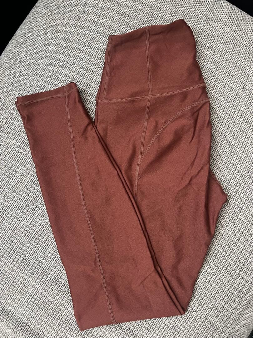 【美品】SUKALA レギンス S ブラウン アシンメトリー ヨガウェア