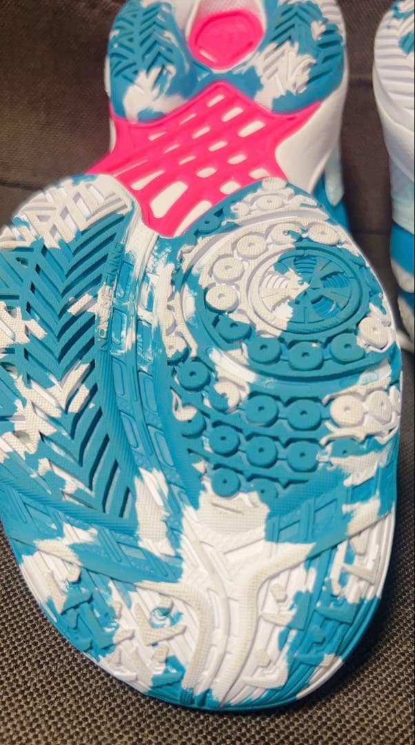 値下げ！Mizuno バドミントンシューズ 23.5cm ホワイト/ブルー