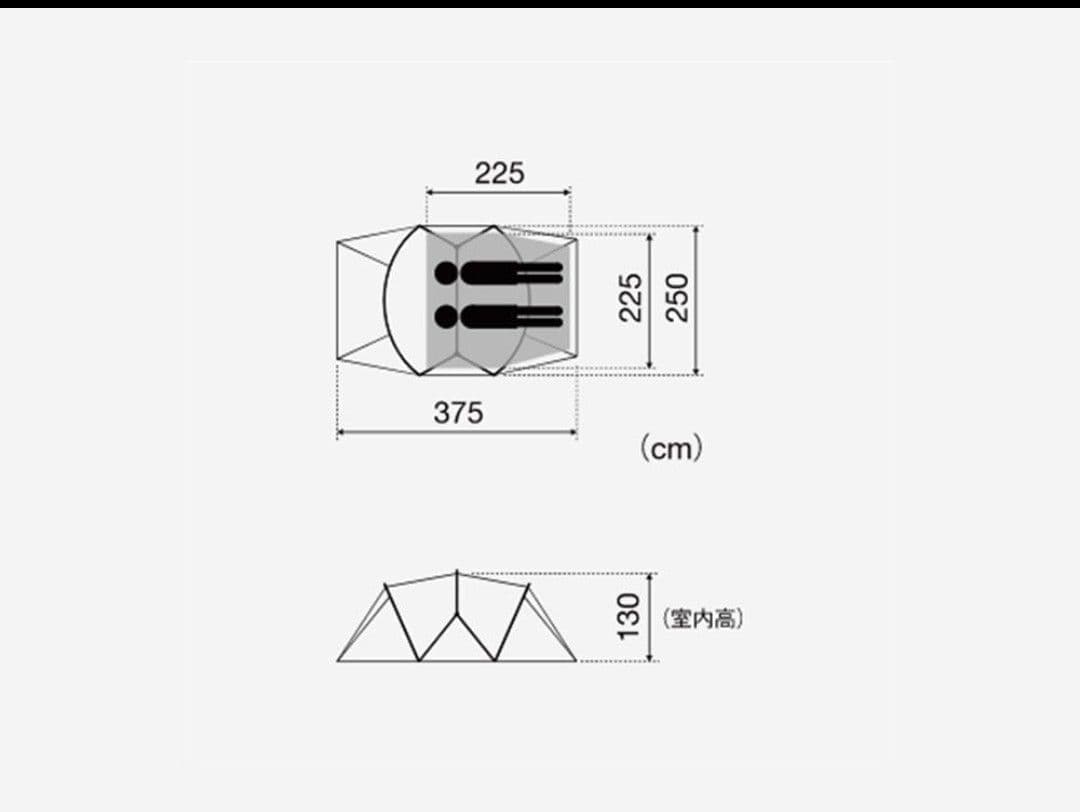 DAI peak ランドネストドームSテント&専用インナーマット付