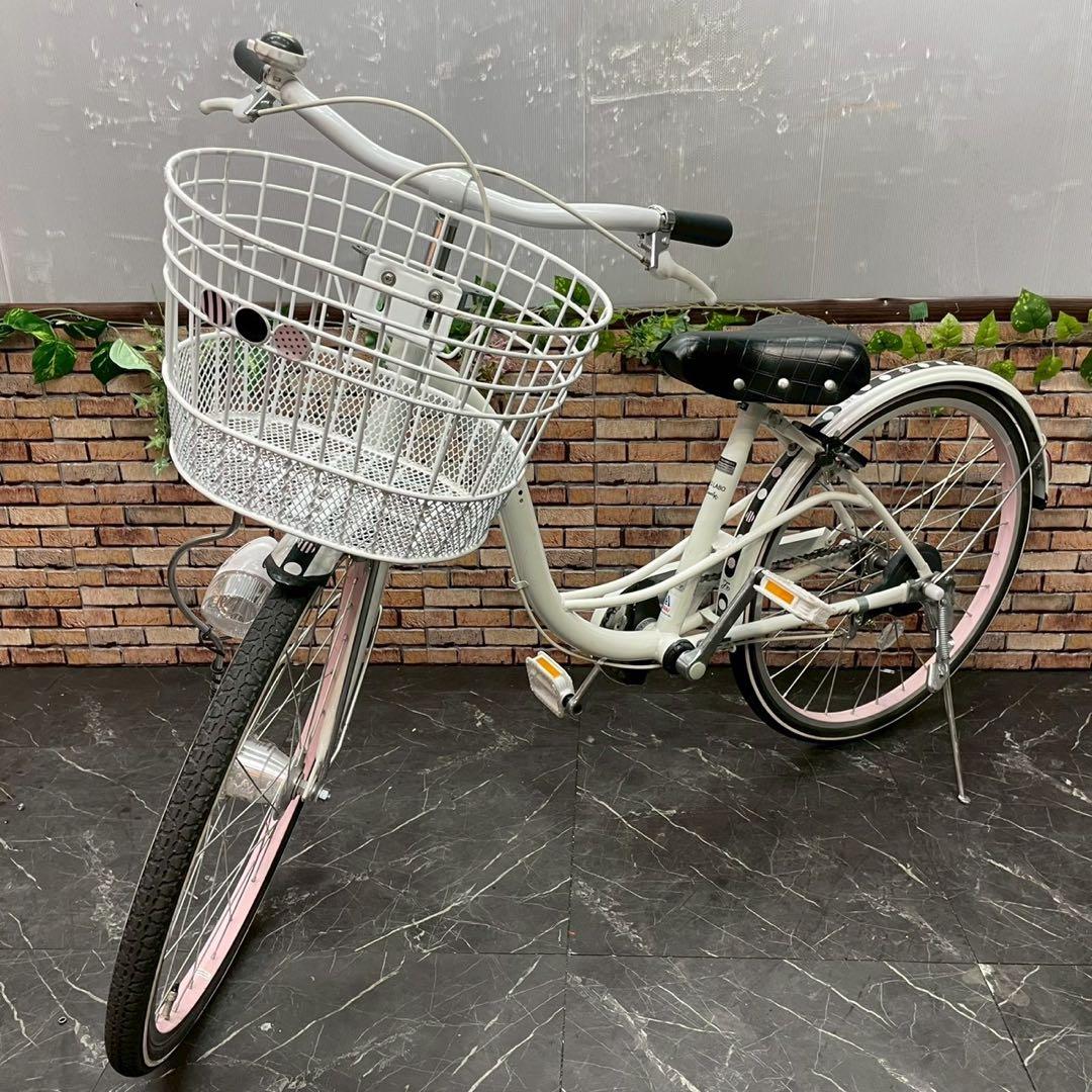 【134】子供用自転車 子供車 GIRLS LABO ホワイト 22インチ