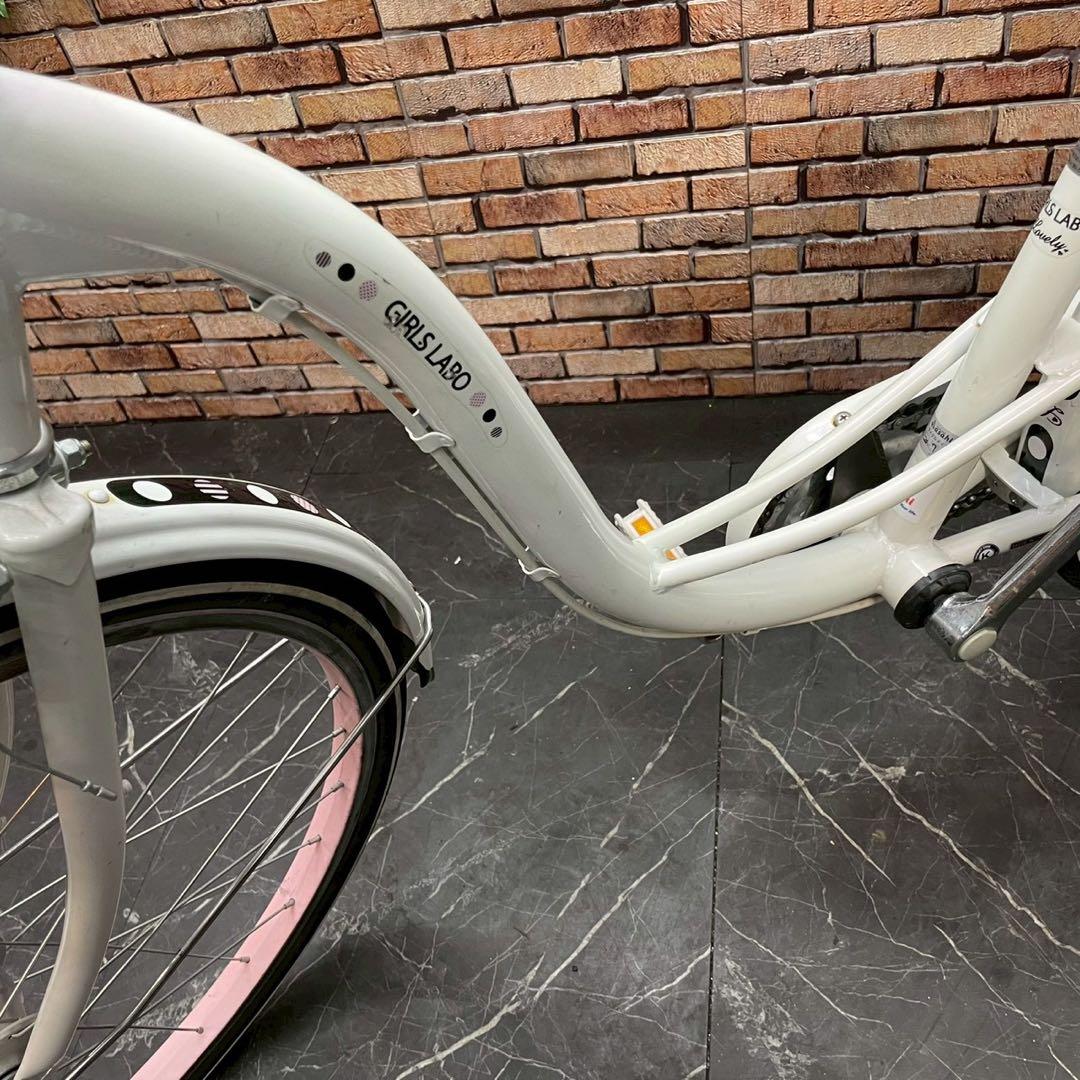 【134】子供用自転車 子供車 GIRLS LABO ホワイト 22インチ