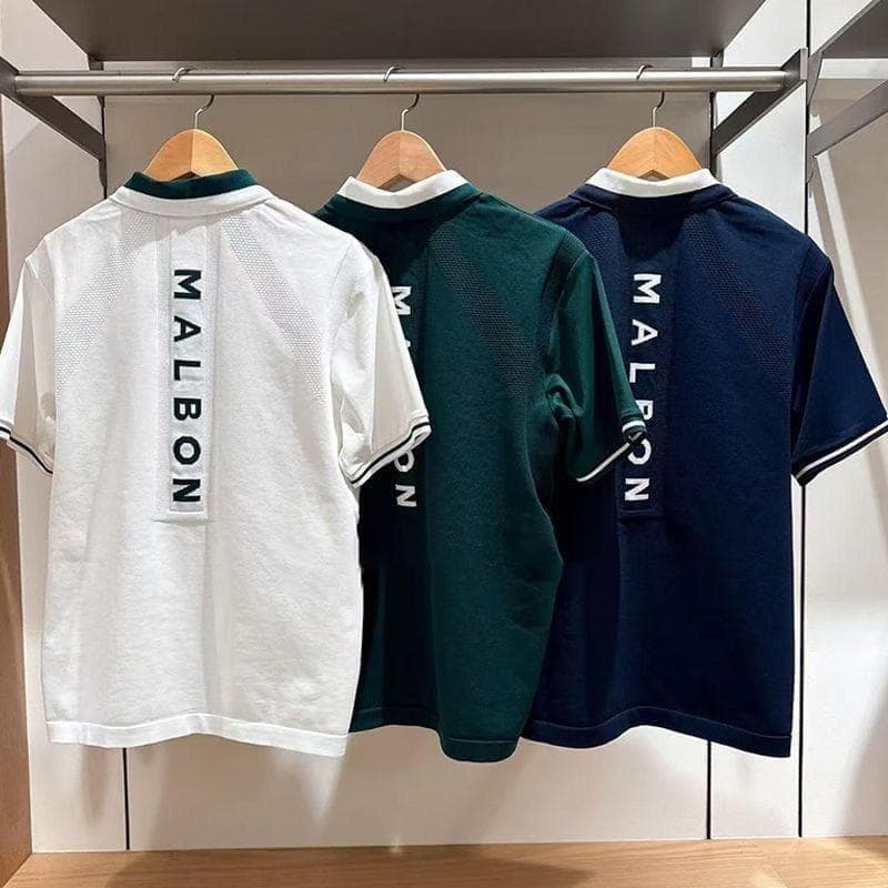 マルボンゴルフ ポロシャツ malbon golf メンズ シャツ 白色Mサイズ