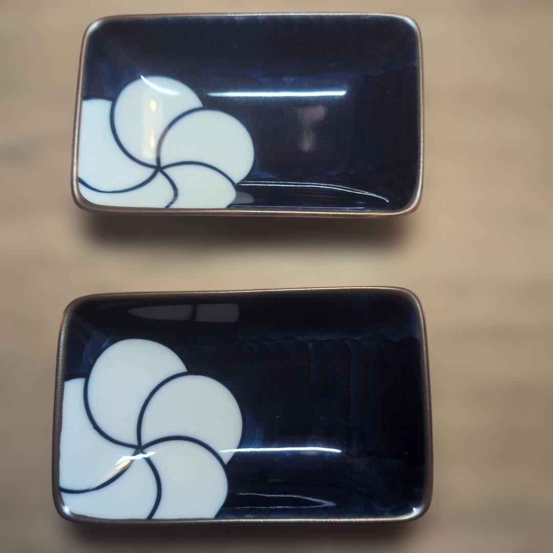 白山陶器　ねじり梅　長皿＆小皿＆醤油さし　セット