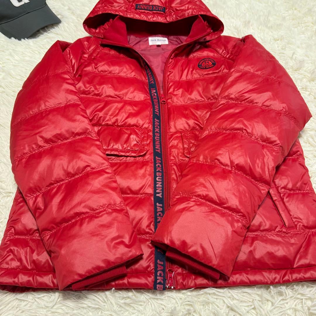 【ジャックバニー】美品 ダウンジャケット レッド 4サイズ メンズ 4way