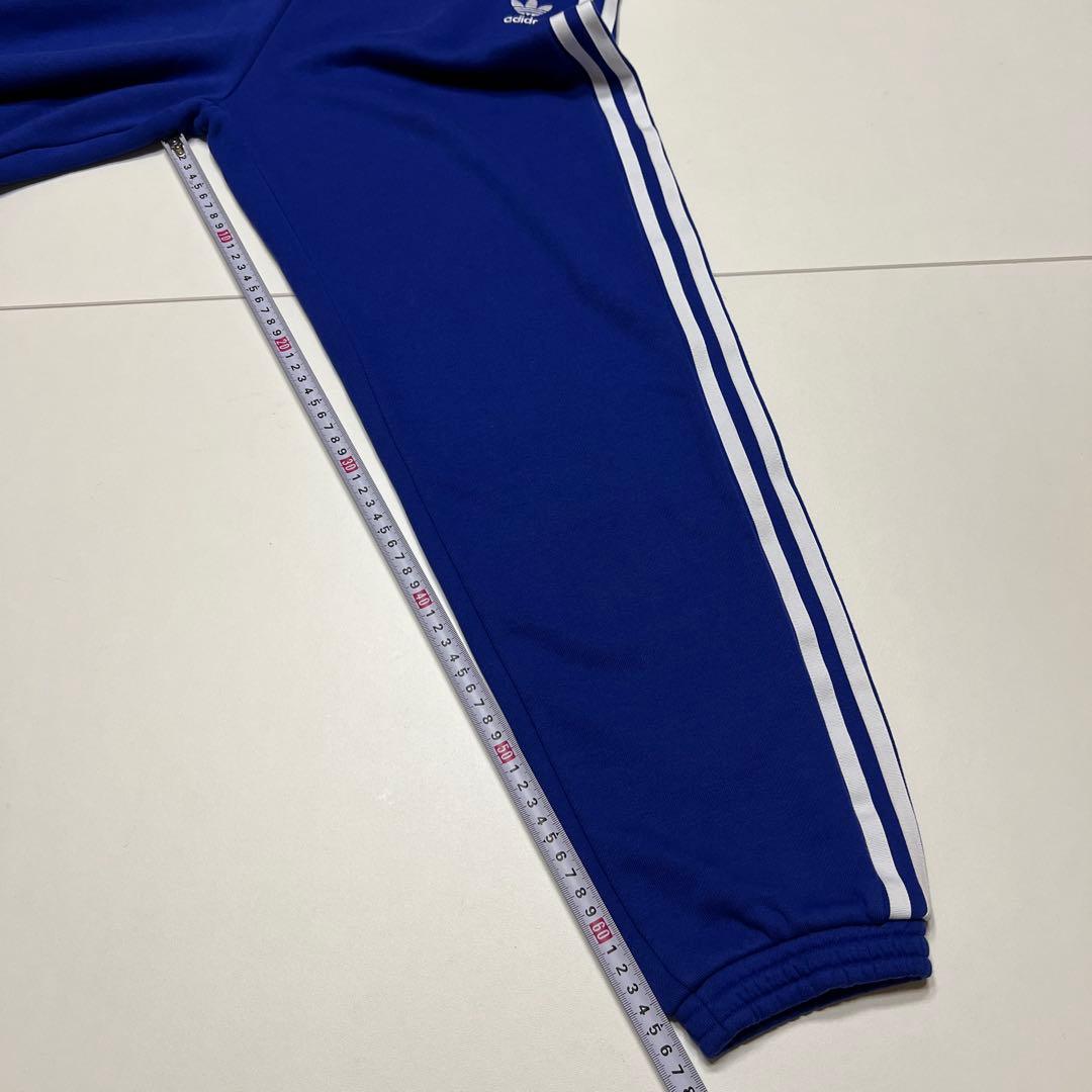 adidas ルーズフィット ジョガーパンツ　ブルー　青　3本線　スウェット