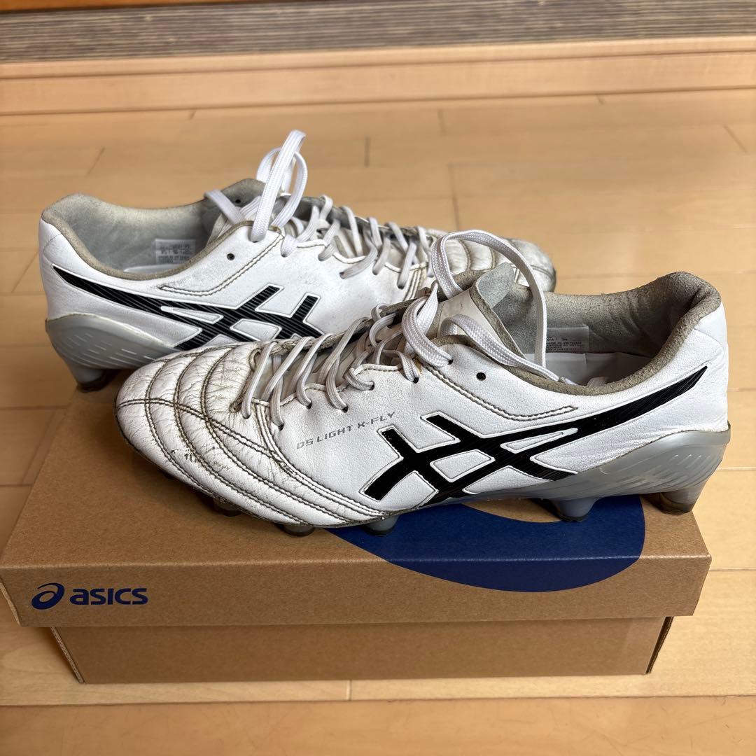 【程度良好】アシックス　スパイク　エックスフライ5 25.5㌢　X-FLY 白