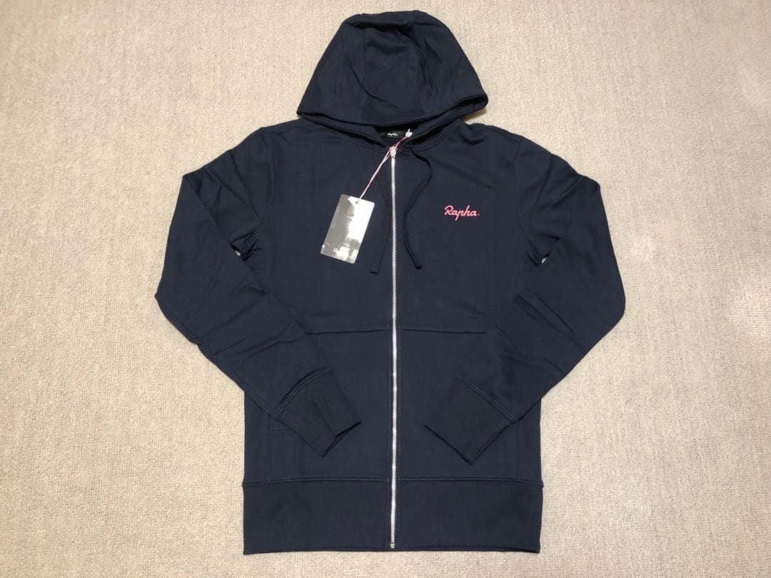 【新品】ラファ ロゴ フーディー・色=濃紺・サイズ=XS