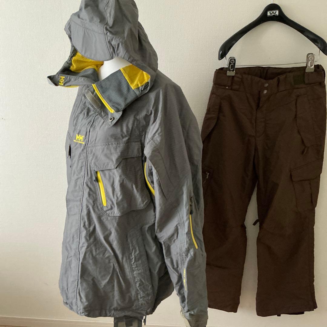 HH グレー ジャケットMサイズ+IGNIOブラウンパンツSサイズ上下セット美品