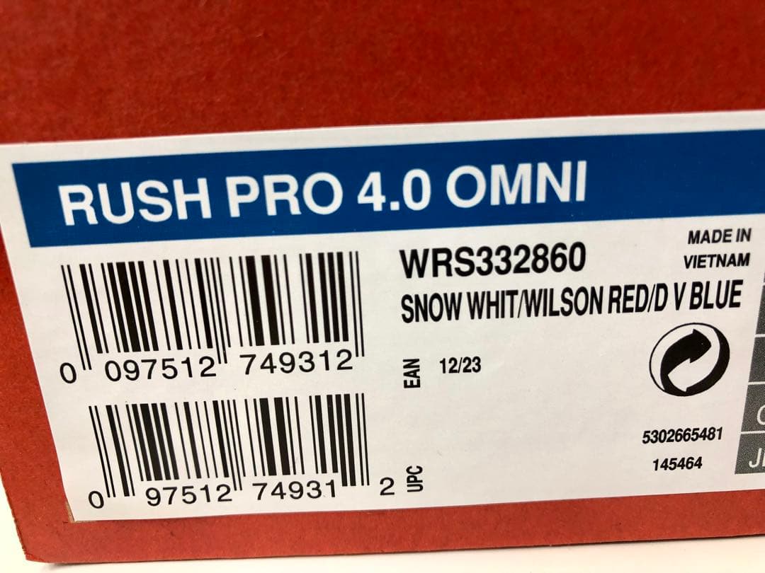 新品 Wilson Rush Pro v4.0 オムニ＆クレー 27.0cm