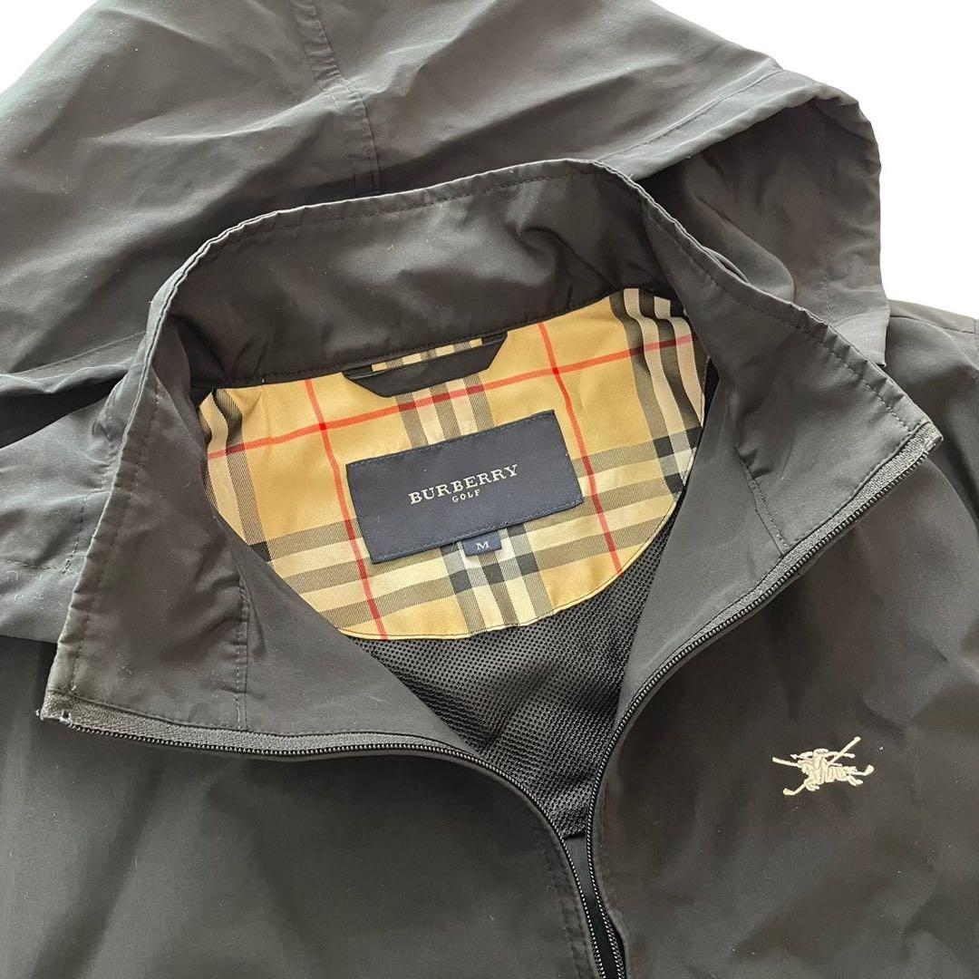 BURBERRY バーバリー パーカー ブラック ゴルフ Mサイズ ポリエステル