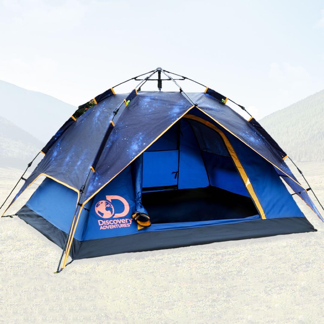 新品Discovery ディスカバリー キャンプテント 3-4人用 UVカット
