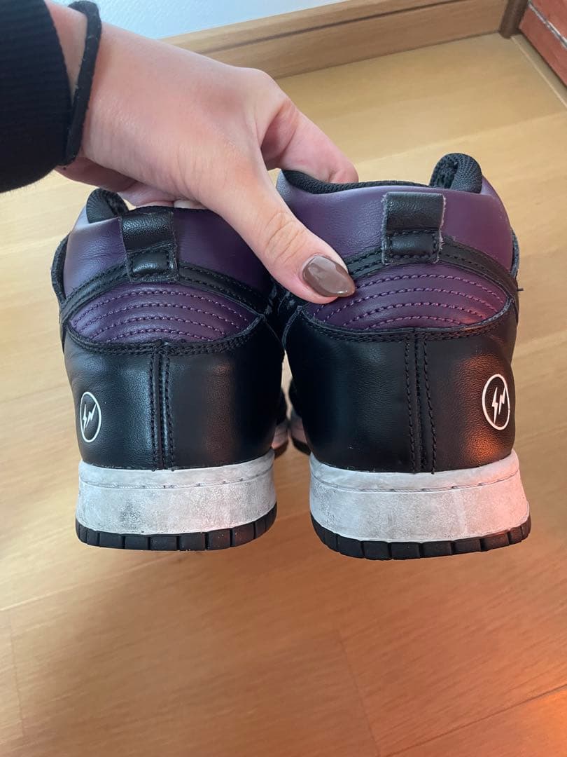 Nike Dunk High Fragment Design ブラック/パープル