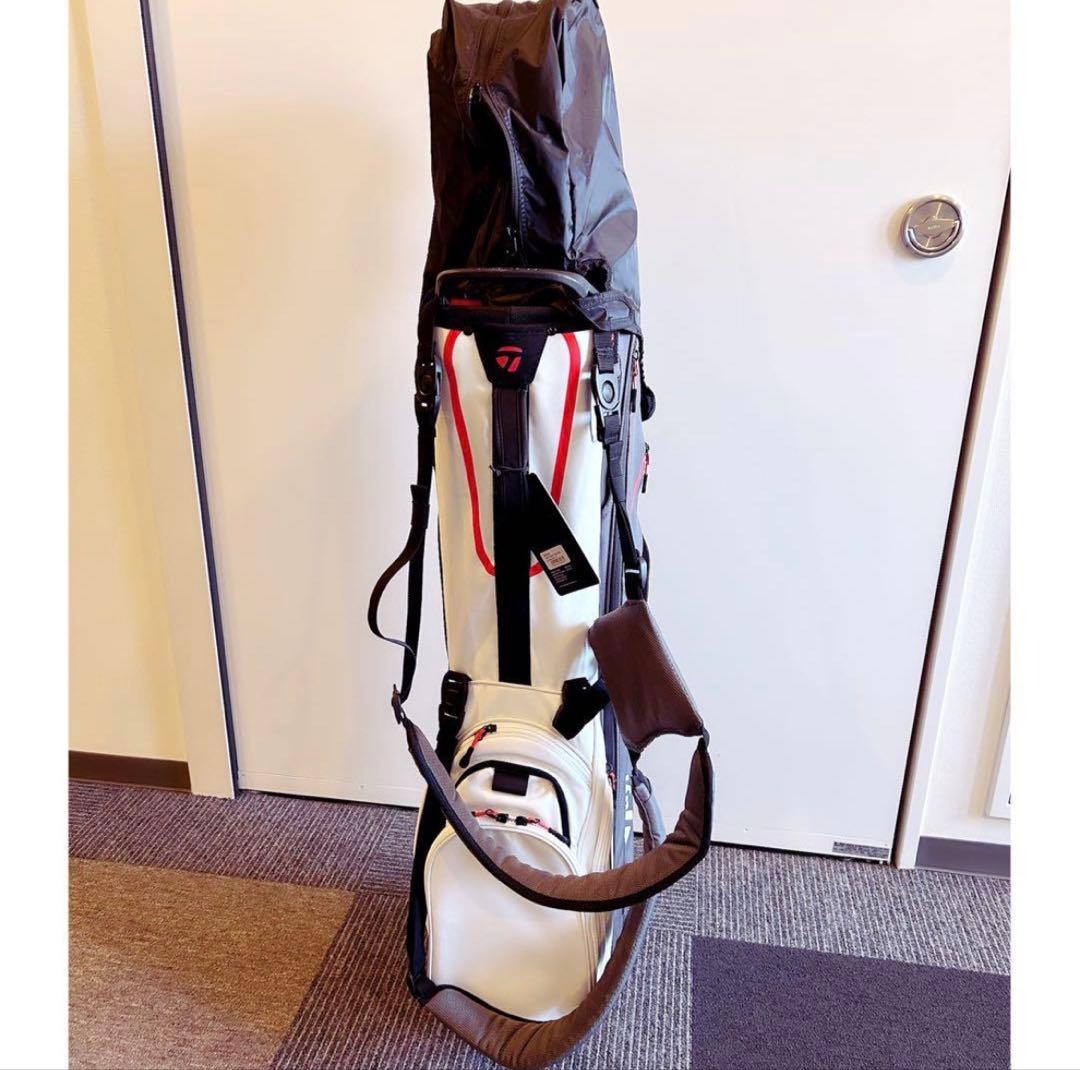 ［新品］TaylorMade キャディバッグ グレー/ホワイト/レッド
