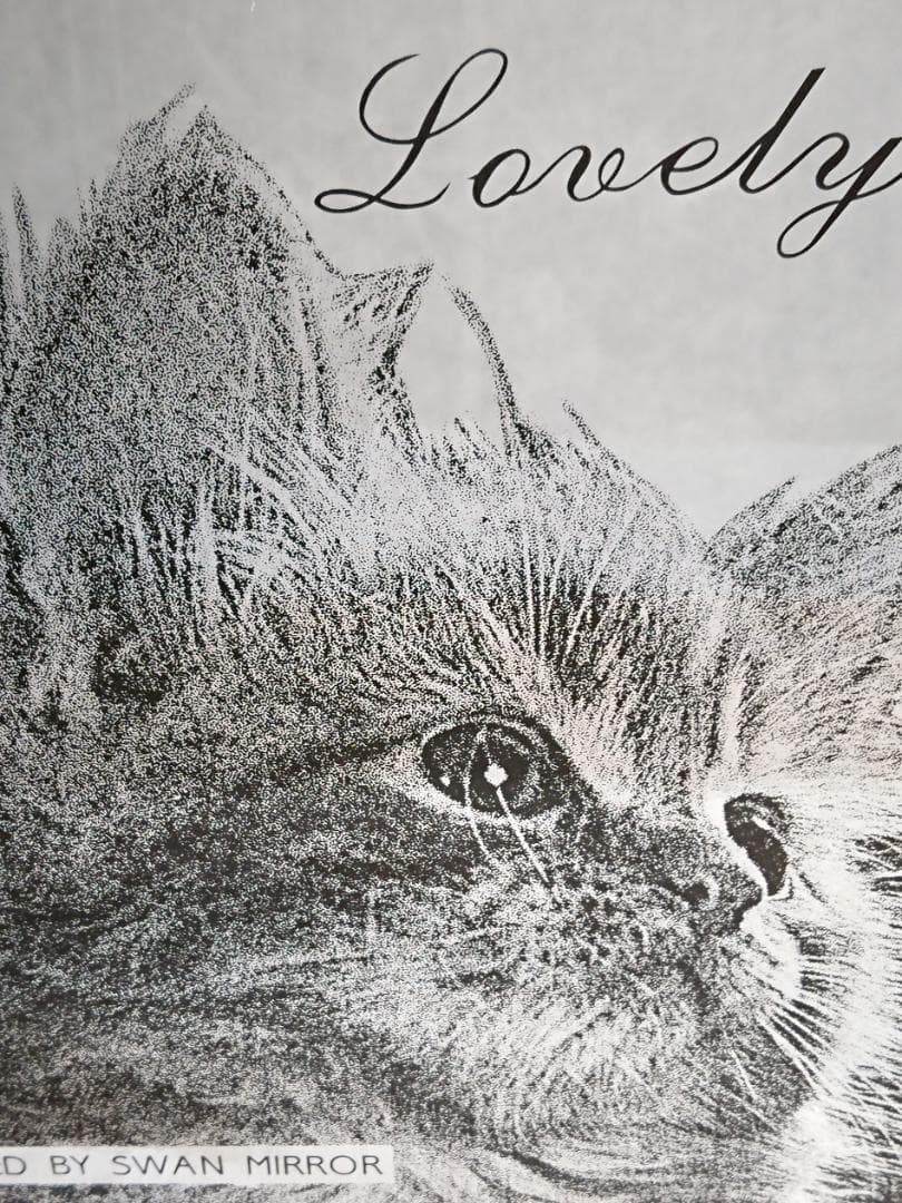 ビンテージ　パブミラー　猫絵　置物　インテリア　工芸品　美術品　A3217