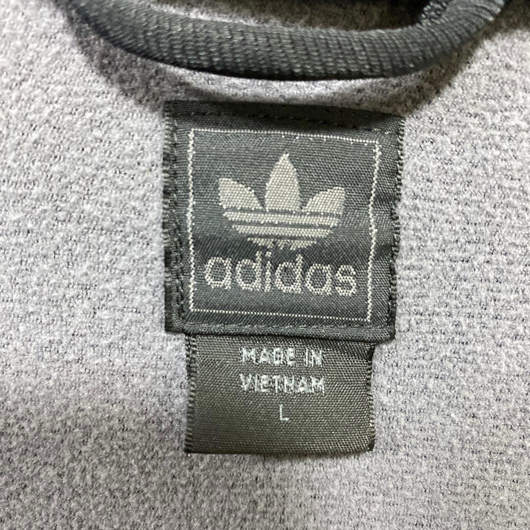 アディダス ジャージ　トラックジャケット　トレフォイルブラックL ロゴ刺繍13