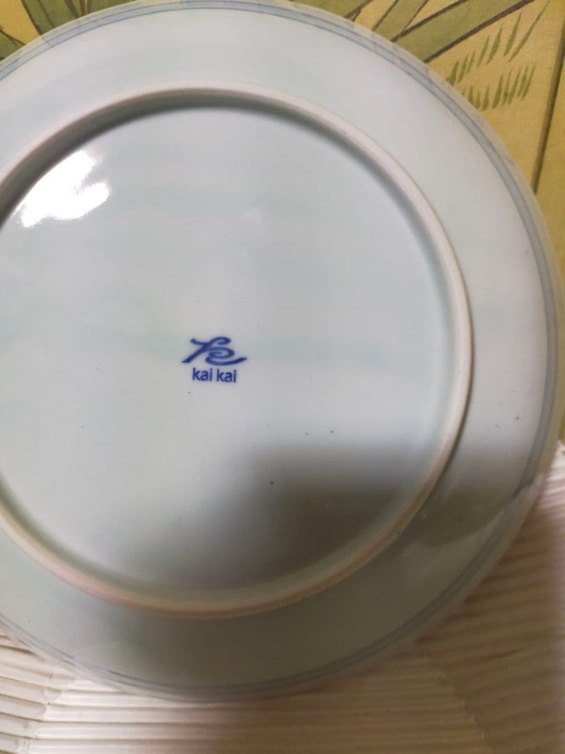 未使用 セラミック藍　Eclectique kaikai 藍絵皿5枚セット