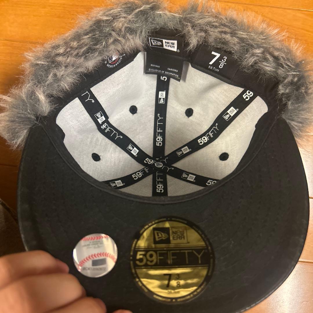 New Era LAファー付きキャップ 7 3/8