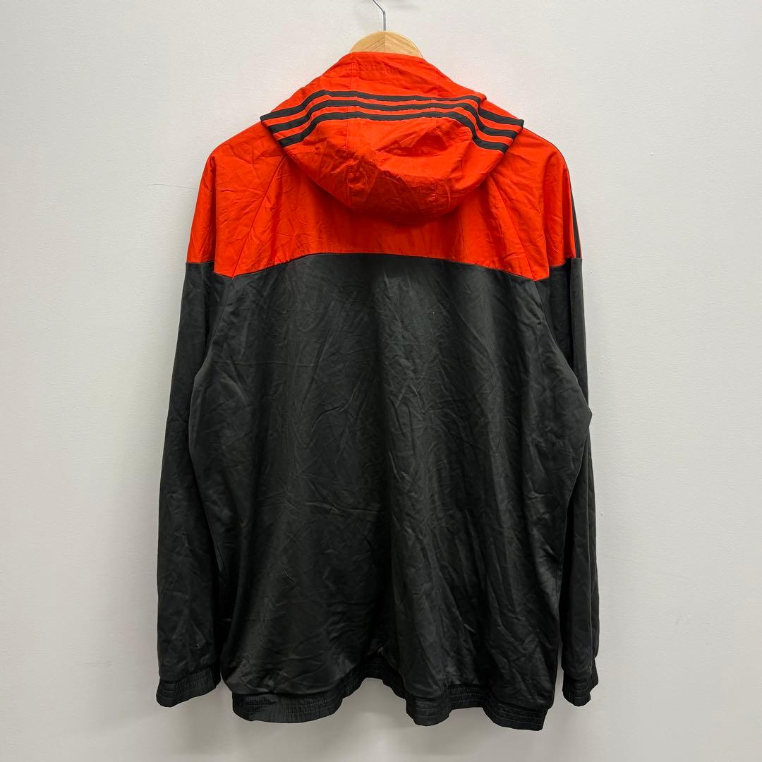 00's vintage adidas フード付きジャケット オレンジ/ブラック