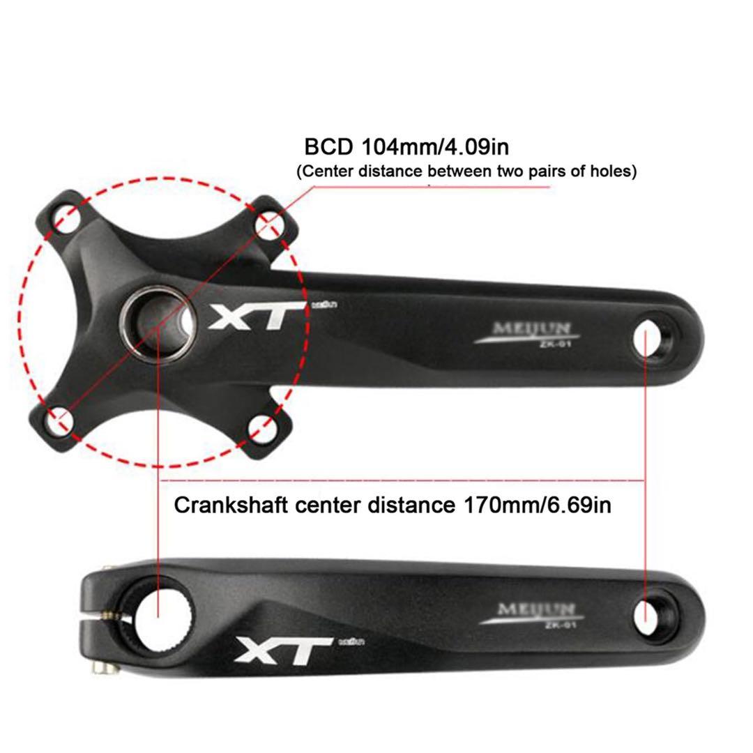 ZECHAO 自転車 クランクアームセット170mm アーバン シングル
