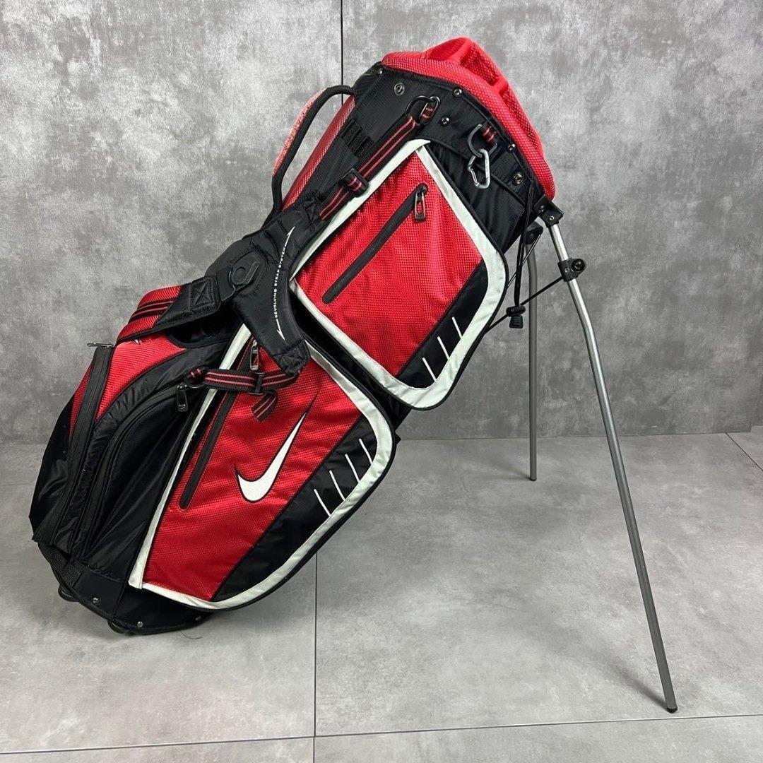 人気デザイン　NIKE　ナイキ　キャディバッグ　スタンド式　8分割　ペン収納